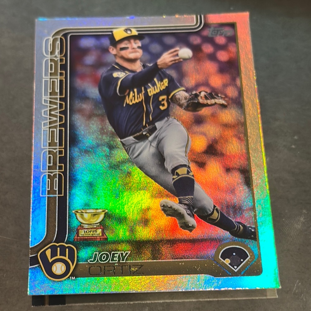 Topps Brewers Holographic Baseball Card